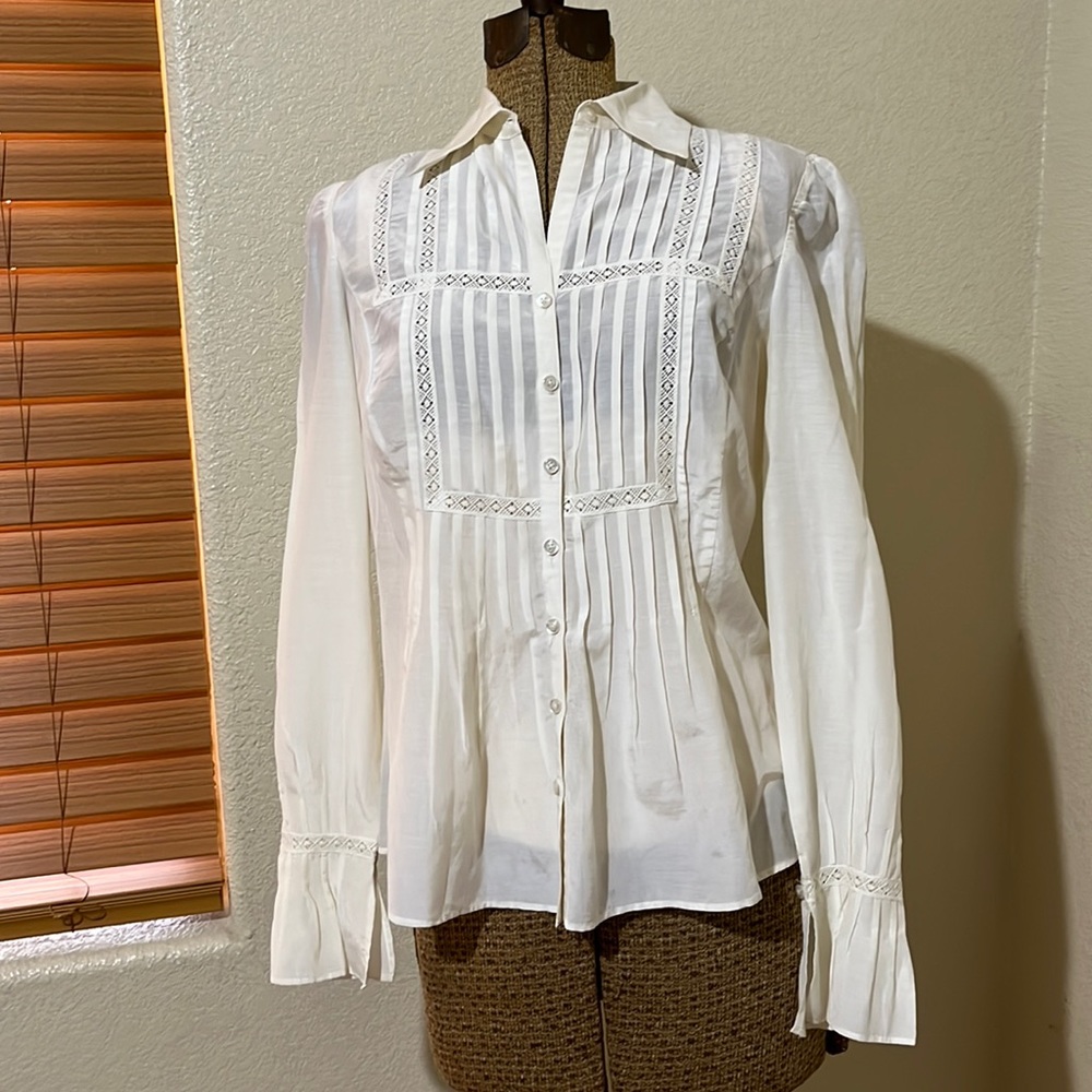 Ann Taylor Loft cream blouse
